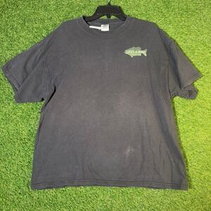 Vintage 90s Life's A‎ Bass BASSCAR Fishing Nascar Tee XL Pro Weight Graphic